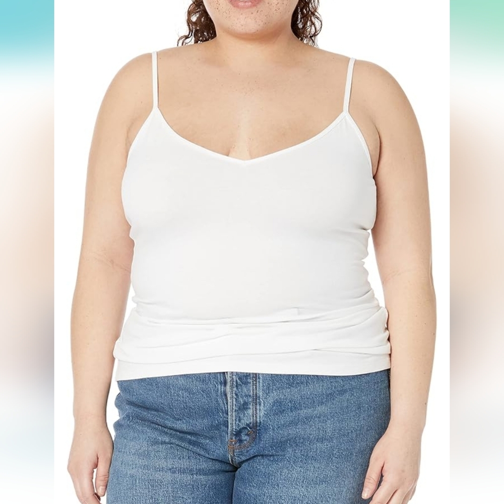 PLUS SIZE BUNDLE Of 3 Women's White Spaghetti Strap Tops